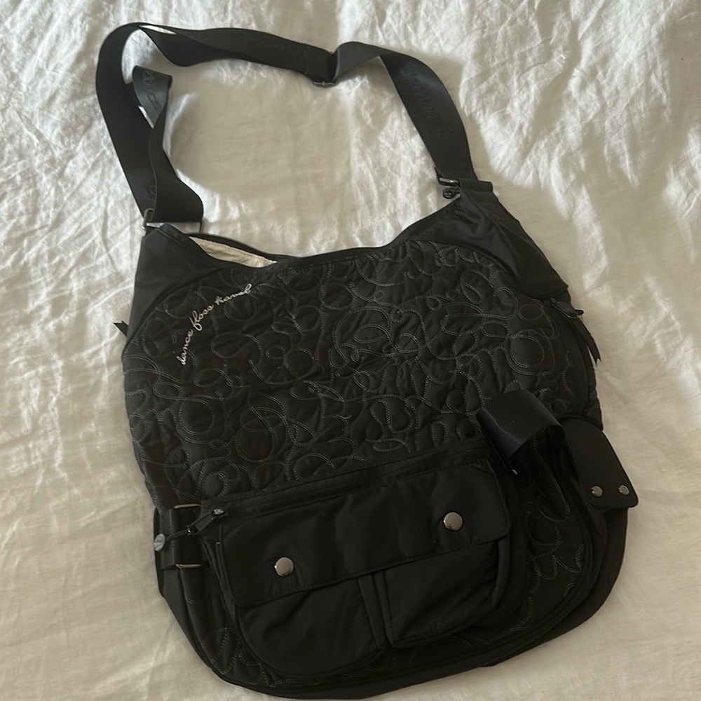 Lululemon Black Dance Floss  Travel Messenger Bag